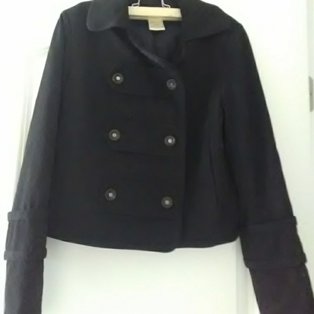 Chloe black cropped double breasted jacket